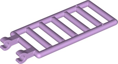 LEGO part Bar 7 x 3 with 2 Open O Clips (Ladder) (5630)