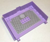 LEGO part Container, Book Cover Half, 16 x 12 x 2 2/3 (Storybook Adventures) with Light Bluish Gray Background with Stonework and Lattice Pattern 65196pb02