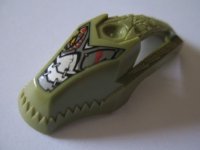 LEGO part Flywheel Fairing Crocodile Streamlined Shape with Cragger Pattern 15095pb01