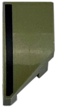 LEGO part Cuña 2 x 1 x 2/3 Izquierda con Patrón de Franja Negra 29120pb035