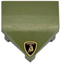 LEGO part Wedge 2 x 2 x 2/3 Pointed with Lamborghini Logo Pattern 66956pb11