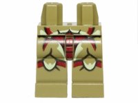 LEGO part Hips and Legs with Galaxy Squad Buggoid with Dark Red Stripes and Exoskeleton Pattern 970c00pb0211