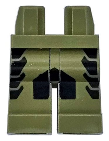 LEGO part Hips and Legs with Black Panels on Sides and Center, Gran Turismo Pattern (970c00pb1651)
