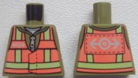 LEGO part Torso Train, Safety Vest with Train Logo Pattern on Both Sides 973pb1705