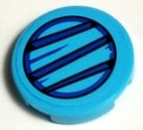 LEGO part Tile, Round 2 x 2 with Bottom Stud Holder with Air Vent Pattern (Sticker) - Set 75824 14769pb362