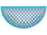 LEGO part Tile, Round 1 x 2 Half with White Gradient Dots on Metallic Light Blue Background Pattern 1748pb008
