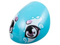 LEGO part Large Figure Armor, Round, Smooth with Black and Metallic Pink Eyes and Spots and White Markings Pattern (Turtle Head) 21560pb17