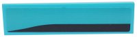 LEGO part Baldosa 1 x 4 with Black Stripe on Medium Azure Background Pattern Model Right Side (Sticker) - Set 76898 2431pb0641R