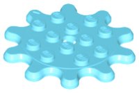 LEGO part Plate, Round 4 x 4 Gear 10 Tooth 35443