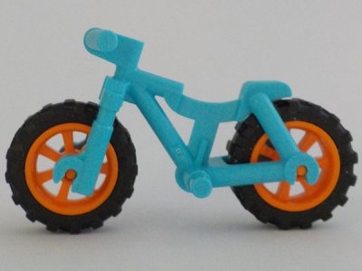 LEGO part Bicycle Heavy Mountain Bike with Orange Wheels and Black Tires (36934 / 50862 / 50861) (36934c06)