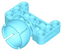 LEGO part Technic, Steering Ball Joint Large Receptacle with H-Shape Perpendicular Thick Liftarm (39370)
