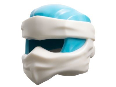 LEGO part Minifigure, Headgear Ninjago Wrap Type 6 with Molded White Wraps and Knot Pattern (4910pb05)