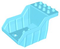 LEGO part Duplo Dump Truck Small Container, 2 Rows of Studs on Top (Tipper Bed) (65836)