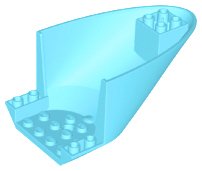 LEGO onderdeel Aircraft Fuselage Aft Section Curved Bottom 6 x 10 (87616)