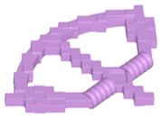 LEGO part Minifigur, Waffe Bogen, Pixeliert mit gezogenem Pfeil (Minecraft) 18792