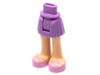 LEGO onderdeel Mini Doll Hips and Skirt, Light Nougat Legs and Bright Pink Shoes Pattern - Thick Hinge 92252c00pb001