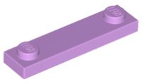 LEGO onderdeel Plate, Modified 1 x 4 with 2 Studs without Groove 92593
