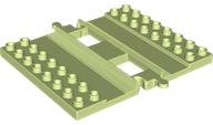 LEGO part Duplo, Train Track Straight with 2 x 8 Plate on Both Sides (5370)