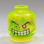 LEGO part Minifigure, Head Slime Face, 1 Red Eye, White Teeth, Missing Tooth Pattern 3626pb0293