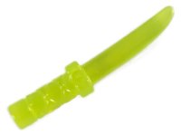 LEGO part Minifigure, Weapon Knife with Flat Hilt End and Curved Blade, Cross Hatched Grip 37341b