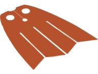 LEGO part Minifigure Cape Cloth, 4 Scalloped Strips - Traditional Starched Fabric 109634