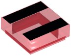LEGO part Tile 1 x 1 with 2 Black Stripes Pattern 3070pb252
