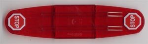 LEGO part Duplo, Train Action Brick Intelli-Train with Stop Sign Pattern on Both Ends (42386pb01)