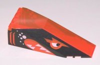 LEGO part Windscreen 10 x 4 x 2 1/3 Canopy with Black Aquasharks Pattern 2507pb01