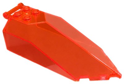 LEGO onderdeel Windscreen 10 x 4 x 2 1/3 Canopy Pointed with Bar Handle (27165)