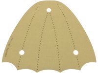 LEGO part Cloth Wing 12 1/2 x 11 1/2 Tail con Dark Tan Stitching Pattern 110630