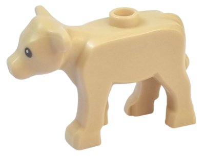 LEGO part Vitello con Occhi Neri e Motivo Pupille Bianche (1568pb01)