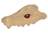 LEGO part Alligator / Krokodil Kopf Kiefer Oben mit roten Augen Motiv 18905pb02