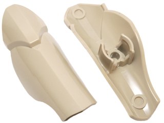 LEGO onderdeel Large Figure Armor, Leg Shin Guard with Ball Joint Socket (21562)