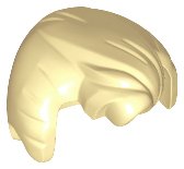 LEGO part Minifigure, Hair Swept Back with Widow's Peak, Sideburns and Fluffed Bangs (24791)