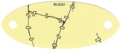 LEGO part Cloth Sail Oval 4 x 9 with Rips and Clamps Pattern (26036)