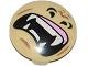 LEGO part Plaque, Ronde 2 x 2 avec Fond Arrondi et Gueule de Gorille avec Dents et Crocs Motif 2654pb003