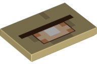LEGO part Fliese 2 x 3 mit Minecraft Elder Guardian Gesichtsmuster (26603pb009)
