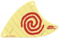 LEGO part Vela Tessuto Triangolare con Motivo Spirale Rosso Rotante, 3 Fori, Grande (Moana) 28895