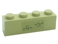 LEGO part Steen 1 x 4 with Bricks Pattern (Sticker) - Set 71043 3010pb319