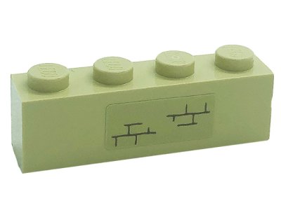 LEGO part Mattone 1 x 4 con motivo Mattoni (Adesivo) - Set 71043 (3010pb319)
