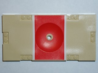 LEGO part Sección de campo de deportes 8 x 16 con patrón de carril de baloncesto (30489pb01)