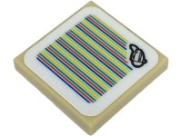 LEGO part Piastrella 2 x 2 con Codice Scanner Super Mario Aeroplano (Adesivo) - Set 71425 3068pb2308