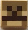 LEGO part Carreau 1 x 1 avec Motif Pixelisé Marron Foncé et Tan Foncé (Minecraft Nez et Bouche de Bébé Chameau) 3070pb349