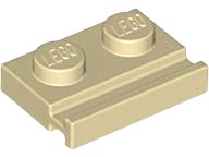 LEGO part Platte, Modified 1 x 2 with Door Rail 32028