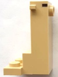LEGO part Creature Head Pixelated with Elongated Neck and One Stud with Dark Brown and Reddish Brown Eyes Pattern (Minecraft Baby Camel) 5020pb01
