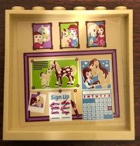 LEGO part Panel 1 x 6 x 5 with Photos, Bulletin Board and Calendar Pattern (Sticker) - Set 41126 59349pb156