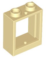 LEGO part Window 1 x 2 x 2 Flat Front (60592)
