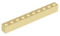 LEGO part Brick 1 x 10 (6111)