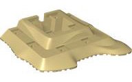 LEGO part Baseplate, Raised 18 x 22 No Studs Two Level, 11 Holes (64649)