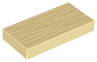 LEGO part Duplo Tile, Modified 2 x 4 x 1/2 (Thick) with Wood Grain Profile 65109